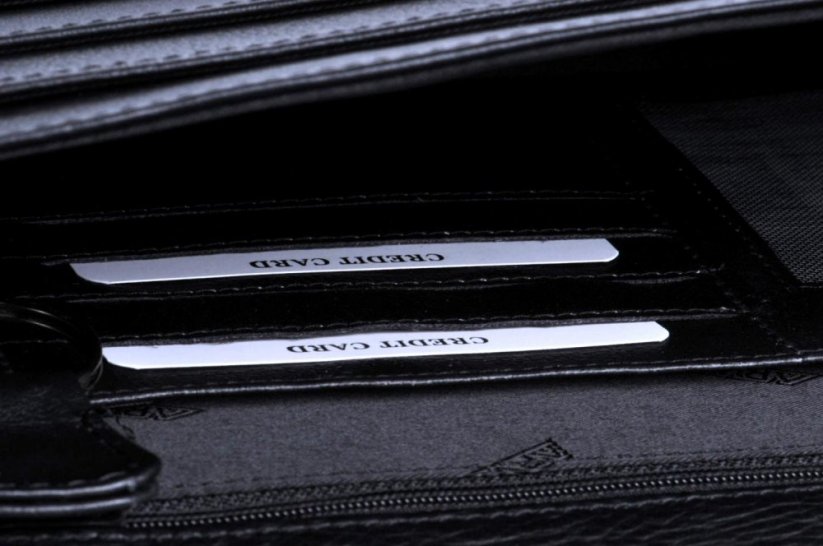 Arwel Pánská kožená úzká aktovka 6003 černá Carson