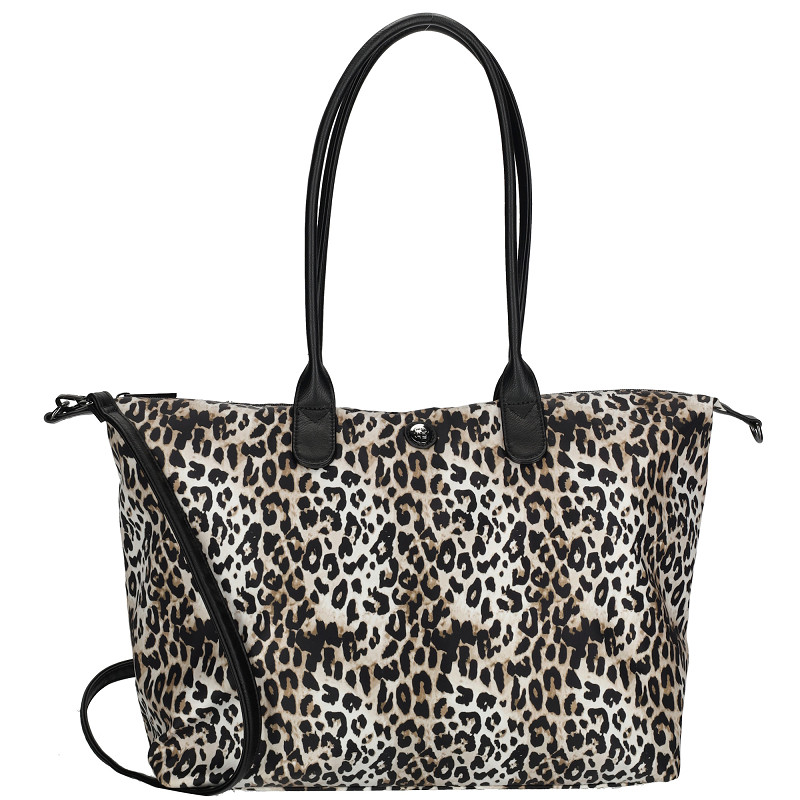 Enrico Benetti Claire Shopper - Stylová velká béžovo-černá kabelka 25001-406