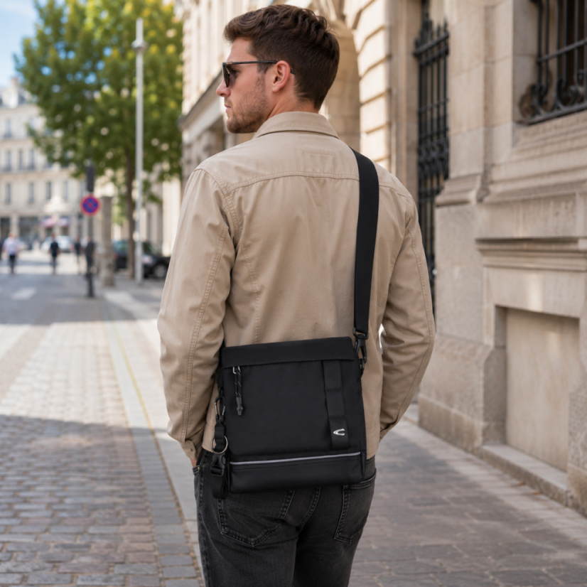 Camel Active Connect Flap Bag S pánská taška přes rameno černá 012224