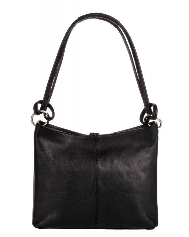 Giglio leather Dámská kožená kabelka přes rameno 095 černá