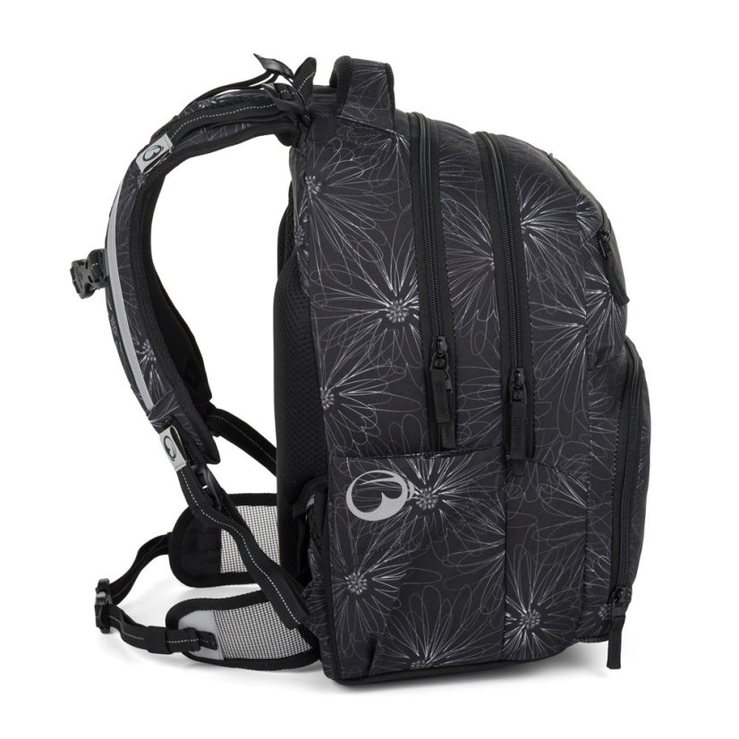 Školní dvoukomorový batoh pro holky  ZIPSTER 25 A – šedý
