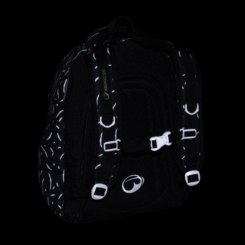 Bagmaster školní set  NOMAD 25 A – černo-bílý (batoh + penál)
