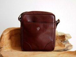 Pánská kožená taška přes rameno Arwel 215-1711 hnědá