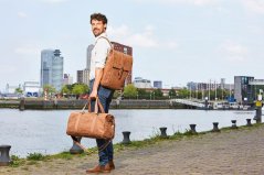 Pánský koženkový batoh Enrico Benetti Rotterdam 66599-010 camel hnědý