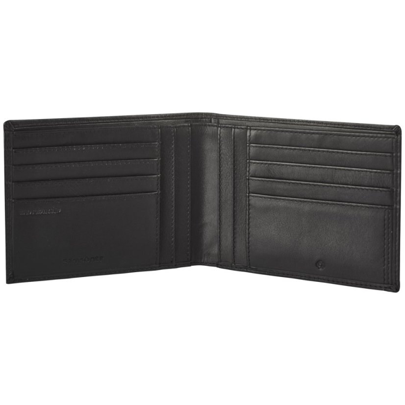 Samsonite kožená peněženka bez kapsy na drobné ATTACK 2 SLG  123997-1041 černá