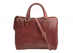 Giglio leather Dámská kožená crossbody aktovka 3920 hnědá