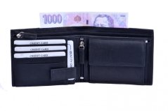 Pánská kožená peněženka - zip na bankovky TK-010