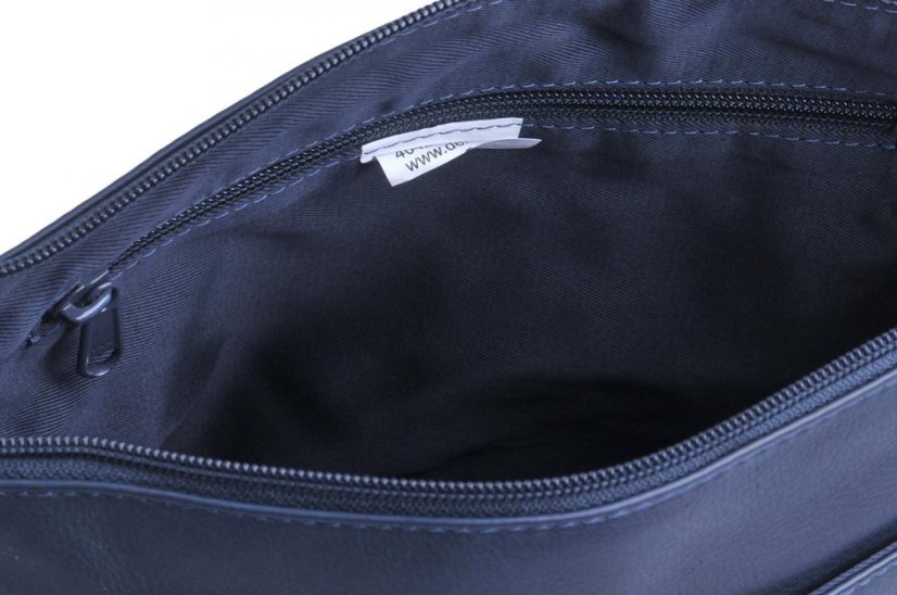 New Bags kožená kabelka LB-296 tmavě modrá