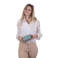 Dámská kožená peněženka SEGALI SG-7074 SAGE zelená