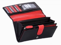 SEGALI SG-09 black/red – dámská kožená peněženka