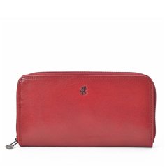 Kožená dámská peněženka na zip 4492 KOMODO RED