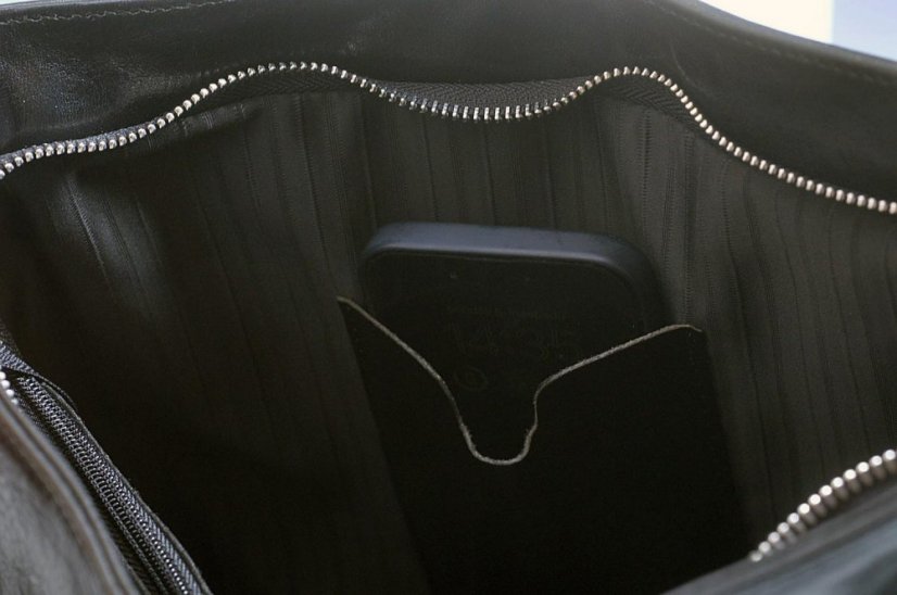 Giglio leather Dámská kožená kabelka přes rameno 095 černá