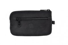 Velká kožená klíčenka 1039-B černá