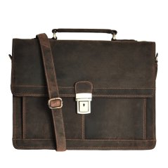 Lagen pánská kožená aktovka 1881/H hnědá NEW + Collonil Carbon Pure