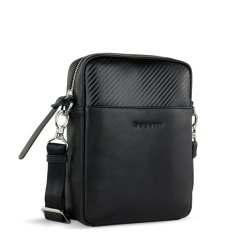 Pánská kožená malá taška přes rameno Bugatti Comet černá 49220801