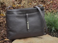 Dámská kožená crossbody kabelka 5085 tmavě hnědá