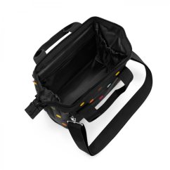 Reisenthel Allrounder Cross Dots MQ7009 – černá kabelka s barevnými puntíky
