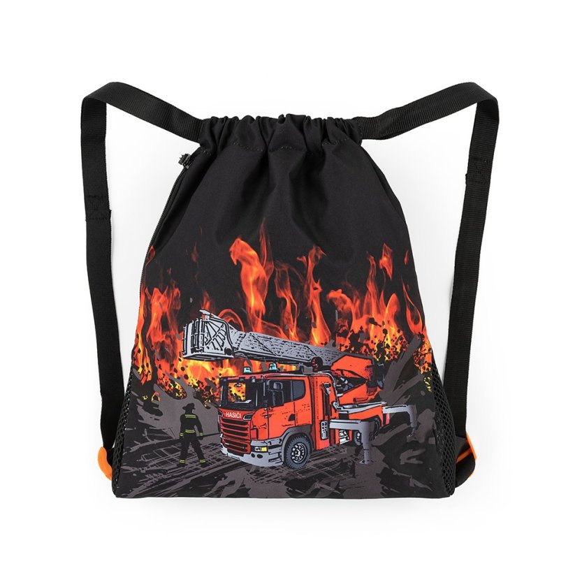 Bagmaster Velký set Beta 23 B Hasiči (batoh + penál + sáček na TV + box + černá lahev + malý šedý sáček)