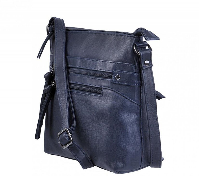 New Bags kožená kabelka LB-296 tmavě modrá