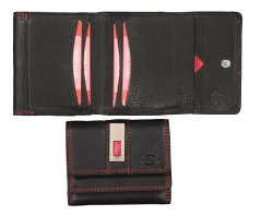 Dámská malá peněženka 136-F černá + červená