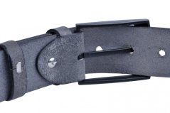 Pánský kožený opasek 35-65/W šedý - velikost 95 cm