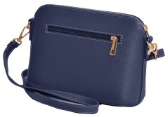 MaxFly dámská kožená kabelka  crossbody 5232 tmavě modrá