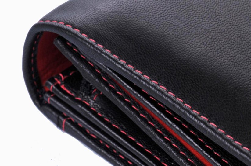 SEGALI SG-09 black/red – dámská kožená peněženka