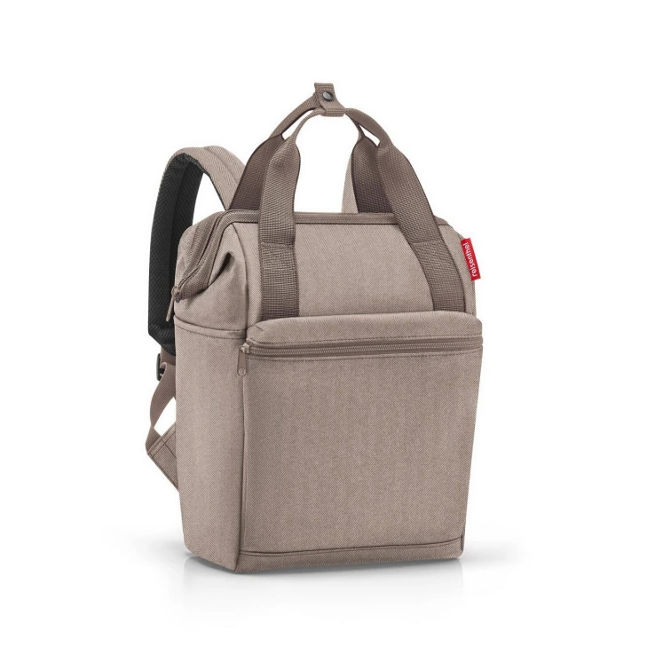 Batoh Reisenthel allrounder R herringbone mokka elegantní dámský městský batoh JR6054