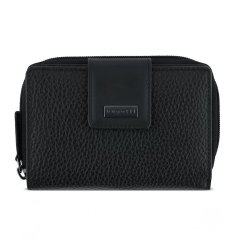 Dámská peněženka Bugatti Sina zip S černá s RFID – kompaktní kožená elegance 49223201