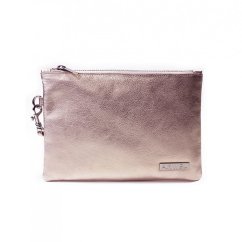 Kožená kabelka etue Arwel 611-0025 zlato-růžová