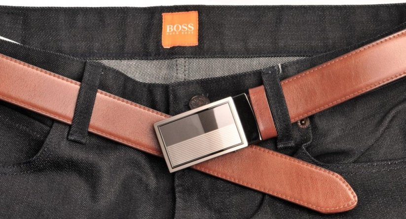 Pánský kožený opasek s automatickou přezkou Penny Belts AUTOMAT 35-020-A3-48