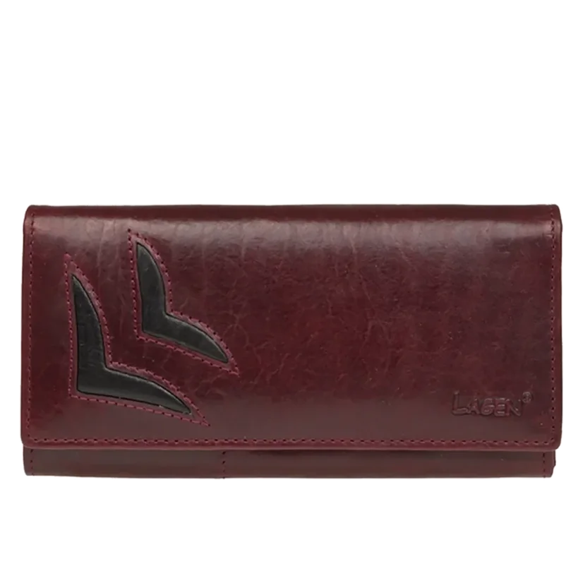 Dámská kožená peněženka Lagen 6011/T W.Red/Black