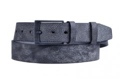 Pánský kožený opasek 35-65/W šedý - velikost 95 cm