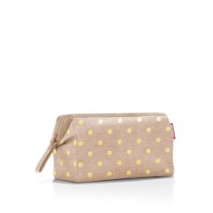 Dámská taštička na kosmetiku Reisenthel Travelcosmetic Metallic dots coffee WC6050