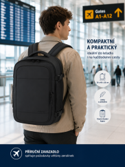 Kabinový batoh pod sedadlo 40 × 30 × 20 cm American Tourister TAKE2CABIN Casual Ms Mono Black 26,5 l černý, 160413-1041