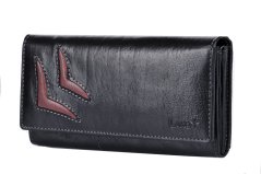Dámská kožená peněženka Lagen 6011/T Black/Red
