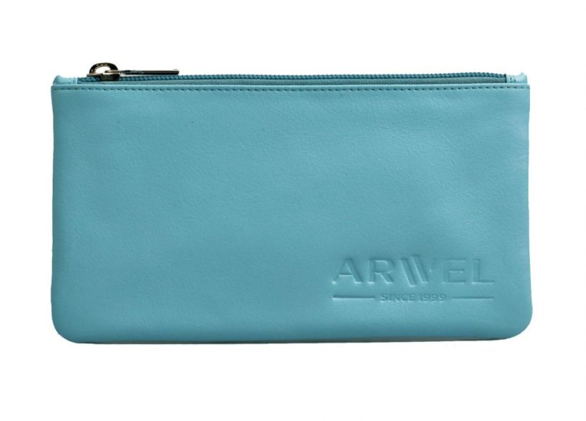 Arwel Kožená kosmetická etue 611-0023 tyrkys