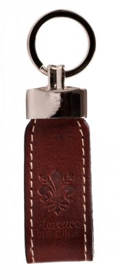Luxusní kožený přívěšek na klíče Florence ACC-100 hnědý
