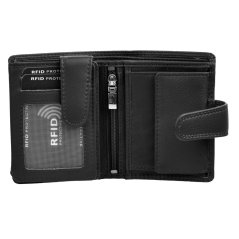 Dámská malá kožená peněženka Old River 3257 N RFID černá