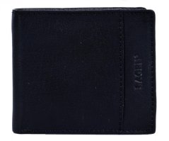 Pánská malá černá kožená peněženka LN-8697 Black
