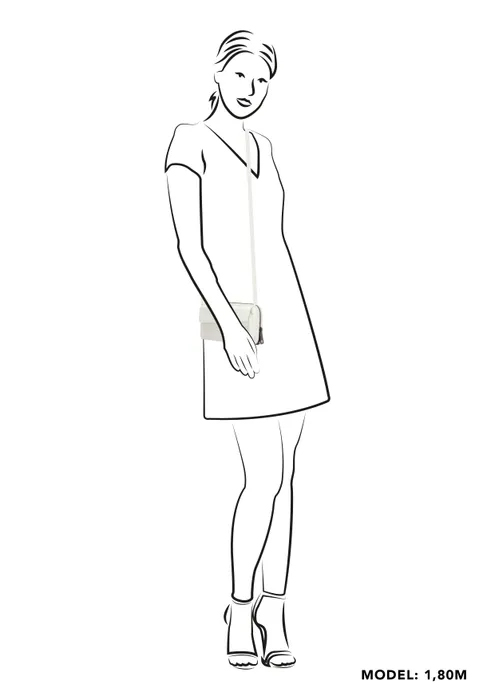 Malá kožená kabelka na mobil L626-003 bílá - moderní psaníčko