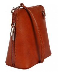 Giglio Leather malá dámská kožená kabelka 133 přírodní hnědá - camel