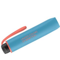 Dámský skládací deštník Benetton Super Mini Bachelor button 56309 světle modrý