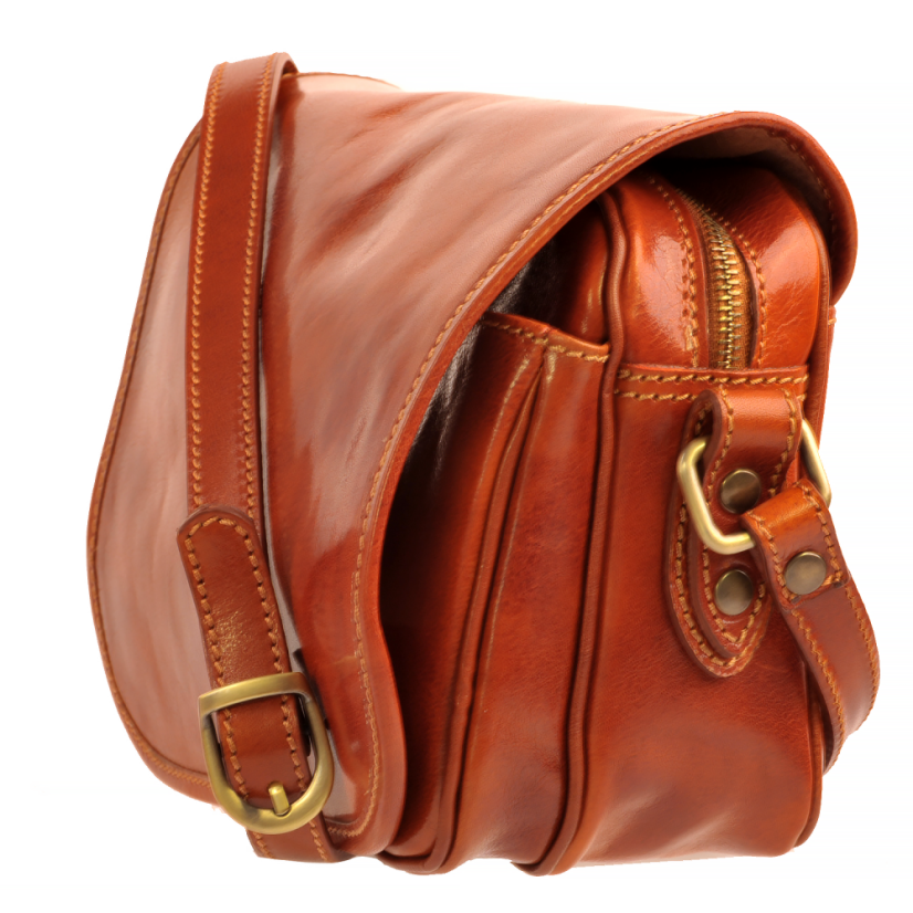 Giglio leather Dámská kožená kabelka 0588 světle hnědá