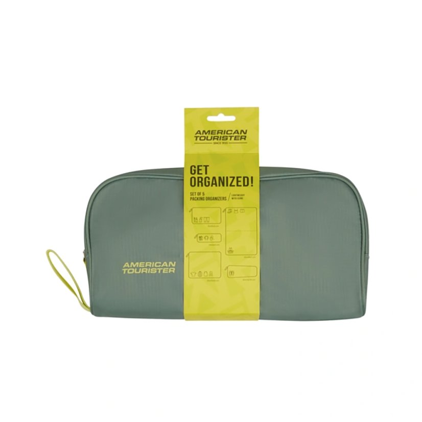 American Tourister sada cestovních organizérů 5 ks Olive/LimeLime), 159210-A920