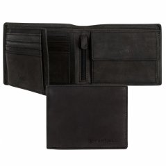 Pánská peněženka z broušené kůže Ron 25308-60 černá