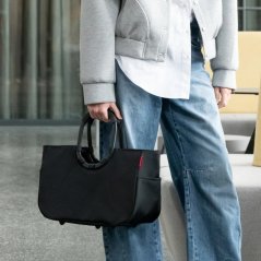Nákupní taška Reisenthel Loopshopper M Frame Black/Black OS7040 – 12 l s organizérem