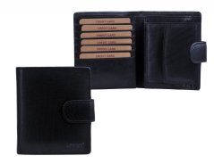 Pánská velká kožená peněženka V-84 černá