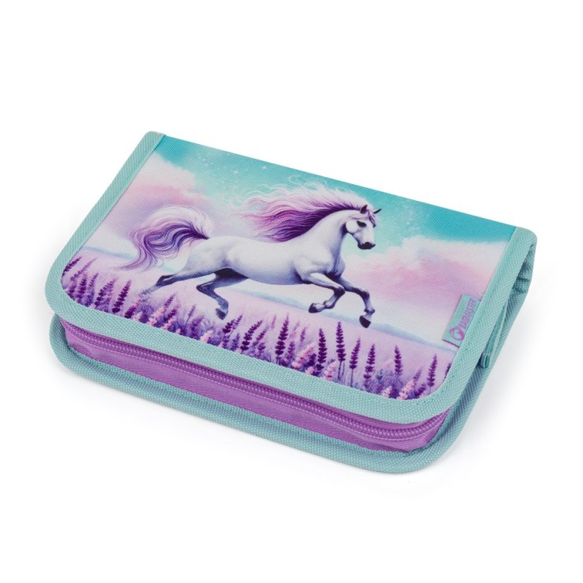 Bagmaster 'LUMI 26 B velký školní set  (batoh, sáček, penál, lahev a box )- kůň, lehký ergonomický set pro prvňáčky