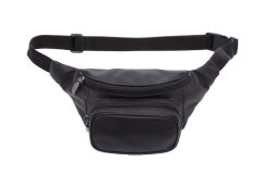 Menší kožená ledvinka HAJN 138201 černá